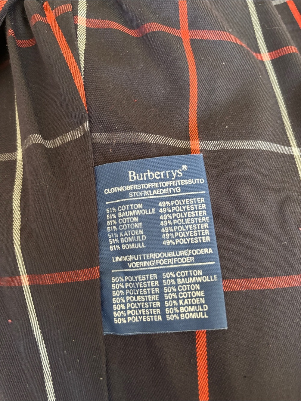 Vintage Burberrys Red Raincoat Made in England Plaid Lined Jacket - Picture 5 of 13